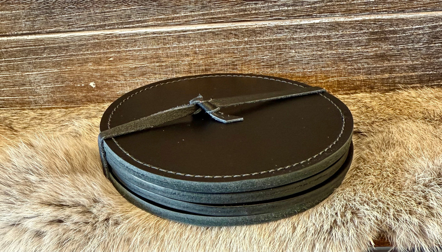 Leather Coaster Set