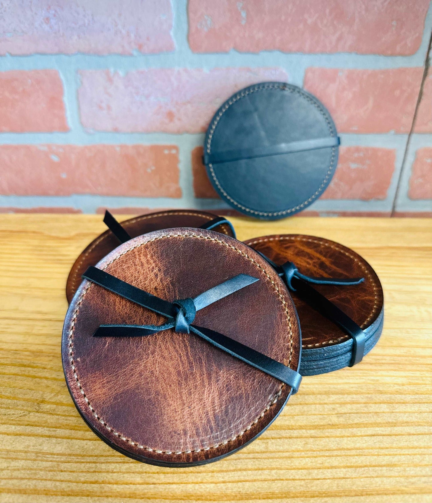 Leather Coaster Set