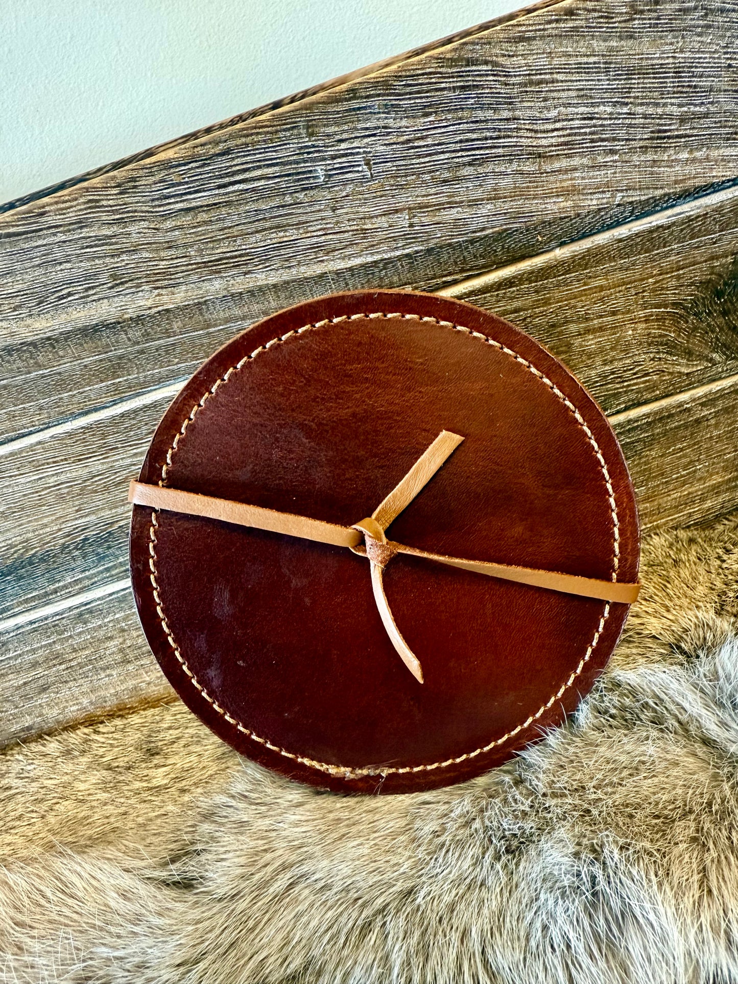 Leather Coaster Set